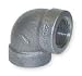 Industrial Grade 1LBH4 Elbow, 90 Deg, Galv Malleable Iron, 2 1/2In