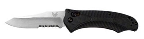 Benchmade Osbourne Design ComboEdge Auto-Rift Knife with Black G10 Handle and Axis Assist