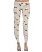 Primp The Horse & Saddle Thermal Leggings in Cream,Sleepwear for Women