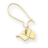 14K Chicago White Sox Cap Kidney Earrings