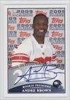 Andre Brown New York Giants (Football Card) 2009 Topps Rookie Premiere Autographs #RPA-AB