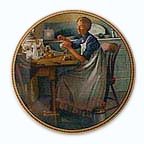 Norman Rockwell "Working in the Kitchen" Collector Plate