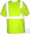 High Visibility Lime Green Class 2 T-shirt with Reflective Stripes - in your choice of sizes