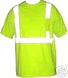 High Visibility Lime Green Class 2 T-shirt with Reflective Stripes - in your choice of sizes