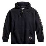 Harley Davidson Men's 105th Anniversary Hooded Sweatshirt--LIMITED EDITION. Printed sleeve graphics and colorful patch. 96114-08VM