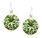 L. Erickson Simple Drop Swarovski Earrings - Peridot Swarovski