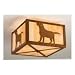 Meyda Tiffany Labrador Retriever 2 Light Flush Mount