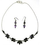 Designer Jewellery Earring & Necklace Sets Sterling Silver & Amethyst Gemstones (gnklcs250)