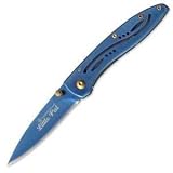 Smith & Wesson CKLPBL Bulleseye Little Pal Blue, Stainless Steel Handle, Plain Edge Pocket Knife