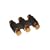 Euronetwork RCA phono triple coupler, 3xF to 3xF, Gold