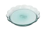 New Scalloped Rim Recycled Glass Tray Glass 6 ea High Quality Modern Design Beautiful Popular