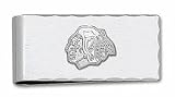 Columbus Blue Jackets 5/8" Sterling Silver Head Logo on Nickel Plated Money Clip