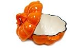 Paylesscookware Enamel Coated Cast Iron Pumpkin Pot 2-qt.