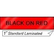 Lettering Tape, Cartridge, 1", TZ, Black/Red BRTTZ451