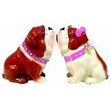 93414 Westland Giftware Mwah Magnetic Bulldogs Salt and Pepper Shaker Set, 3-Inch