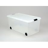  : Clear Plastic Storage Box - Iris 74 Qt (2) (Clear) (13"H x 15 3/4"W x 28 3/4"D)