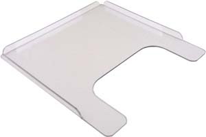 ¼ “ Polycarbonate Tray with Polycarbonate Rim - Junior (fits 13“ -14“ wheelch