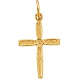 14K Yellow Gold Child's Cross Pendant
