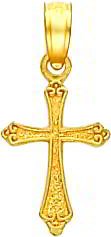 14K Gold Cross Pendant