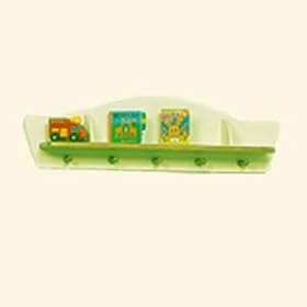 Childrens room shelf and coat peg