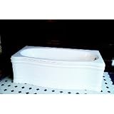 Herbeau 070101 Moustier Polychrome Charleston Old Time 5.8 Foot Free Standing Soaking Tub with Right Hand Drain 0701