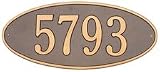 House number plaque - Hawthorne Oval Two Line Hawthorne Oval - Standard Wall 14.25 x 10.25