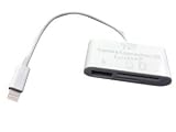 3 in 1 Card Reader Adapter Cable Camera Connection Kit, 3 Port Card Reader for Ipad and iPad Mini made by Eurekka®