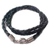 Necklace - 3.0mm 4 Strand Braided Leather Necklace with Lobster Claw Clasp 18" Lengths) by Handcrafted Celtic