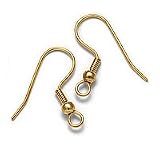 22K Gold Plated Hypo-Allergenic Earring Hooks (X100)