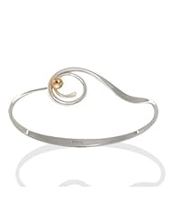 Ed Levin, Bindu Bracelet, .925 Sterling Silver & 14K Gold, Sizes S - L, Expandable