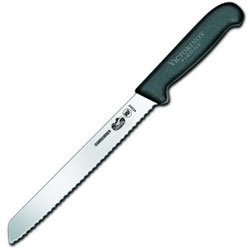 Bread, Wavy, Black Fibrox, 8 in. (40549) Category: Plastic Handled Bread Cutlery by Victorinox