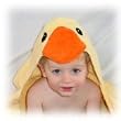 Yellow Duck Hooded Towel by Frog Kiss Designs - Hooded Towel for Babies