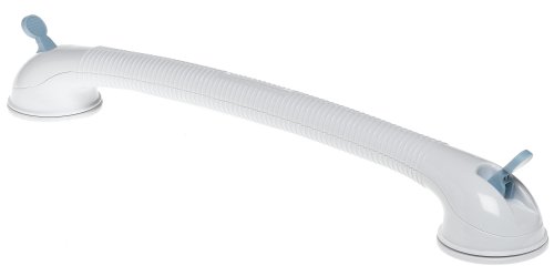 Health Circle Quick-Rail Suction Cup Bath Rail, White, 24 Long