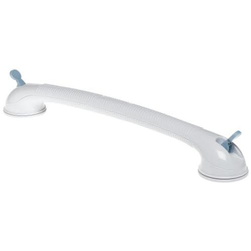 Health Circle Quick-Rail Suction Cup Bath Rail, White, 24" Long