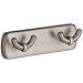 Quadruple Towel Hook - an ingenious design makes life easier (Brushed Nickel) (3H x 6W x 3D)