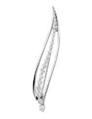 14K White Gold 1 12 Ct Tw Journey Diamond Brooch