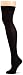 Modern Heritage Women's Dual Ruffle Over The Knee Socks, Jet Black, One Size