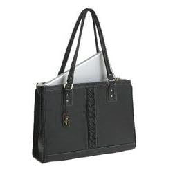 Nunzia's's Fall Line Emelia Designer Womens Laptop Bag-Black