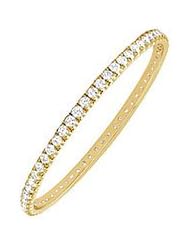 Diamond Eternity Bangle 14K Yellow Gold 2.00 CT Diamonds