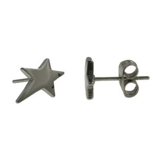 316L Stainless Surgical Steel Earrings with shiny polish. Width: 8mm