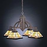 Oak Park Bronze Patina Tiffany-Style Chandelier