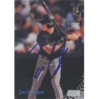 Jack Cust, Arizona Diamondbacks, 1998 Stadium Club Draft Pick Autographed Card