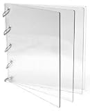 7X7, 4 Pages, 5 Rings Large Square Acrylic Album CA706