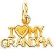 10K Yellow Gold I Love My Grandma Charm