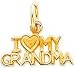 10K Yellow Gold I Love My Grandma Charm