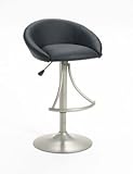 Oxford Adjustable Stool in Silver / Black Vinyl - Hillsdale Furniture - 427 ....