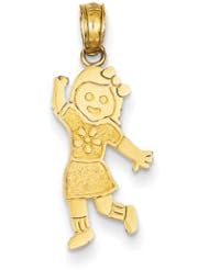 Genuine IceCarats Designer Jewelry Gift 14K Girl Pendant