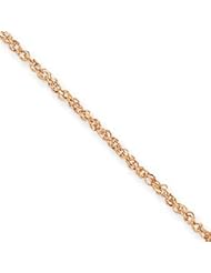 14k Gold Rose Gold 1.7mm Ropa Chain 24 Inches
