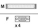 4port Db9f Dte Fan-out Cable for Acceleport Xp