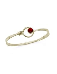 Ed Levin, Grand Saratoga Bracelet, .925 Sterling Silver, Garnet, Sizes S - L, Expandable